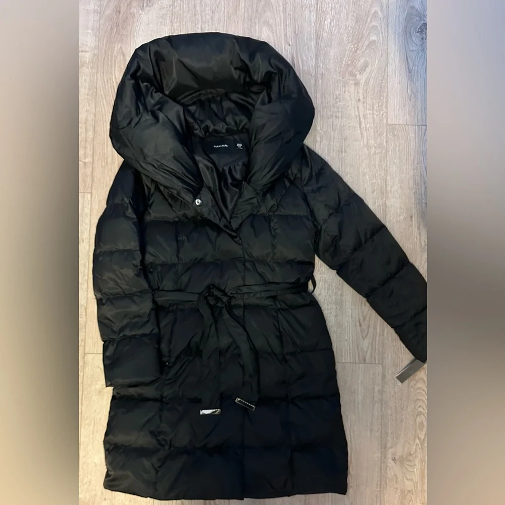 NWT TAHARI ladies coat size small black - Picture 1 of 7
